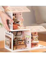 Robotime Rolife Plastic Toys 3D Puzzle Puzzle Super Store Cozy Living Lounge Plastic DIY Miniature House Kit Building Blocks