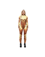 Hot Halloween onesie Sexy 3D printed cos clothing long-sleeved tight-fitting onesie