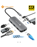 NOVOO 7-in-1 USB-C Hub Verteiler Splitter Adapter USB-C 3.0/2.0 7Ports 4K HDMI