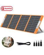 Flashfish 18V 100W Foldable Solar Panel Portable Solar Charger DC Output PD Type-c QC3.0 for Phones Tablets Camping Van RV Trip-TSP-18V-100W-RED