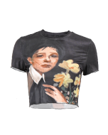 European and American Printed Women's Slim Fit T-Shirt