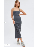 Grey Supersoft Bodycon Maxi Dress