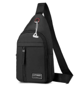 Small Sling Bag with Earphone Hole for Men.