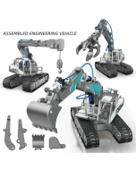 STEM Toys Assembly Engineering Team Hydraulic Power Crawler Excavator