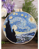 Hand Embroidery Set with Stunning Galaxy Pattern