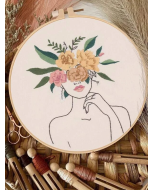 Random Hand Embroidery Set with Flower and Figure