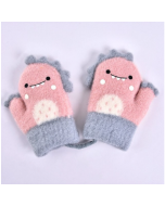 Warm Cartoon Dinosaur Toddler Gloves for Autumn and Winter