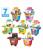 3-in-1 Toy Set: Simulated Supermarket, Ice Cream, and Makeup Car