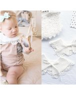 Korean Lace Collar Baby Bib: Cute, Hollow, and Stylish