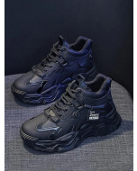 Lace Up Chunky Sneakers: Stylish High Top Outdoor Shoes