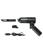 Compact, Efficient Car Vacuum Cleaner with Battery Display & USB Charging