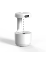Portable Time Display Water Drop Air Humidifier with Anti-gravity Feature.