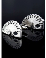 1pair Business Playing Card Design French Style Cufflinks For Men's Suit Decoration