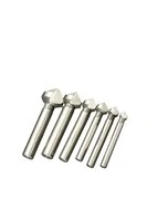 6PCS 3 Flute 90 Degree Countersink Drill Bit Round Handle HSS Wood Steel Chamfer Cutter 6.3-20.5mm for Carbon Steel/ PVC