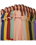 Women's 2023 summer new hot gold Muslim Dubai robe
