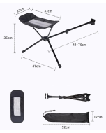 Outdoor camping moon chair foot rest folding foot support half lying footrest folding chair universal tripod picnic lightweight carry