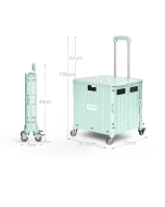 Supermarket portable folding shopping cart grocery cart small trolley universal wheel plastic trolley cart trolley