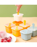 Quick-freeze DIY Sorbet Ice Lattice Box With Lid Homemade Sucker Stick Ice Lolly Cube Tray Popsicle Mold