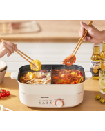 MODONG electric hot pot split electric cooking pot multifunctional household electric stir-fry mandarin ducks pot hot pot household small electric cooker