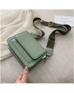 Bag Female New Fashion Broadband Ladies Shoulder Bag Diagonal Cross Bag Lingge Sewing Thread Hit Color Small Square Bag