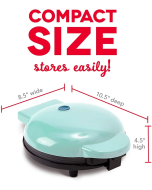 Mini Bubble Egg Cake Oven Breakfast Waffle Makers, Portable Premium Non-Stick Plates Electric waffle Maker Machine