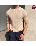 Mens Round Neck Knitted T-shirt1