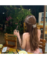 Light luxury transparent butterfly clip, high-end design, back of the head, hairpin, clip, headdress