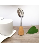 Children smile ice cream scoop with wooden handle