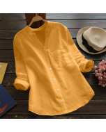 LINEN COTTON CASUAL LOOSE SHIRT