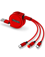 2.4A and 3A 1.2M 3 In 1 for IOS Type C USB Data Charging Retractable Cable for android