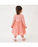 Little maven new girls mesh dress fall Europe and the United States children's long-sleeved princess dress cotton children's skirt