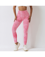 Europe and the United States seamless high-waisted yoga pants female tight running exercise pants quick-drying peach lift buttocks fitness pants
