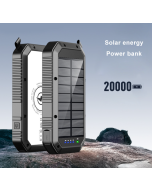 Outdoor power solar charging treasure 20000 mAh fast charging wireless charging compact portable waterproof power supply