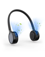 Solar neck fan folding universal adjustable portable usb office mute small fan