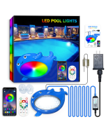 KESHU Swimming Pool Wall Mounted Underwater Ambient Light 12VIP68 Waterproof Underwater Light Bathtub Fountain 36 Lights+18 Keys Controller+Power Supply
