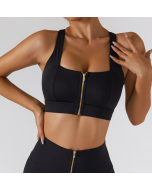 Europe and the United States sports underwear running shockproof back yoga undershirt type gathered high-intensity fitness bra