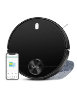 ILIFE A11 Robot Vacuum Cleaner 3 In 1 Vacuuming Sweeping and Mopping LDS Navigation 4000Pa Suction 450ML Dust Box 5200mAh Battery 150min Runtime, Multi-Floor Mapping App Control - Black