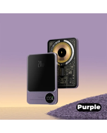 Magnetic charging treasure wireless fast charging transparent industrial style magsafe portable metal mobile power ultra-thin mini