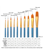 ZHU TING 20 pieces/set of 2 sold pearlescent rod nylon hair combination brush oil paint brush