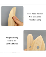 5 pieces/set Wooden skeleton knife Ceramic scraper Handmade tools