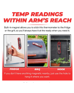 Alpha Grillers Instant Read Meat Thermometer for Grill and Cooking. Best Waterproof Ultra Fast Thermometer with Backlight & Calibration. Digital Food Probe for Kitchen, Outdoor Grilling and BBQ!