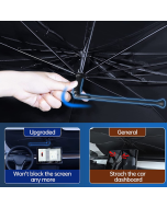 Car Windshield Sun Shade Umbrella - Foldable Car Umbrella Sunshade Cover UV Block Car Front Window (Heat Insulation Protection) for Auto Windshield Covers Most Cars