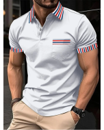 Men'S Casual Color Contrast Polo