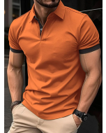 Men'S Casual Color Contrast Polo Men'S Casual Color Contrast Polo