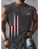 Men's Vintage Flag Print Tank Top
