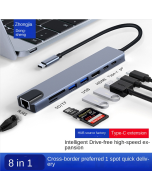 Type-c Aluminum Docking Station 3.0 USB Splitter 100 Gigabit Ethernet Port Hub HUB Computer Docking Station