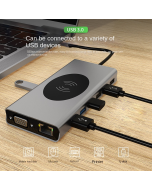 type-c docking station usb hub hub wireless charging for mobile phones gigabit expansion dock