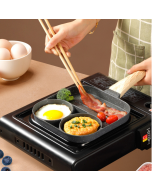 Nonstick 4 Cups Fried Egg Pan Aluminium Alloy Cooker For Breakfast Suitable For Gas Stove & Induction Cook set