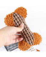 Bite-resistant teething sound plush dog toys pet supplies carpet bone pattern models