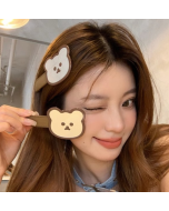 Simple Korean system bear hair clips headdress cute girls smiley duckbill clip temperament broken hair bangs clip senior feeling